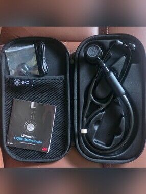 3M Littmann CORE Digital Stethoscope, Case, Charm, BP Cuff & Sphygmomanometer